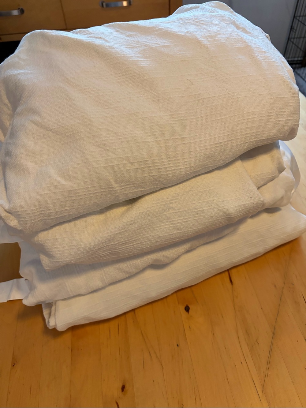 Soft White Light blocking curtain panels/ 4 panels in all. Bee & Willow